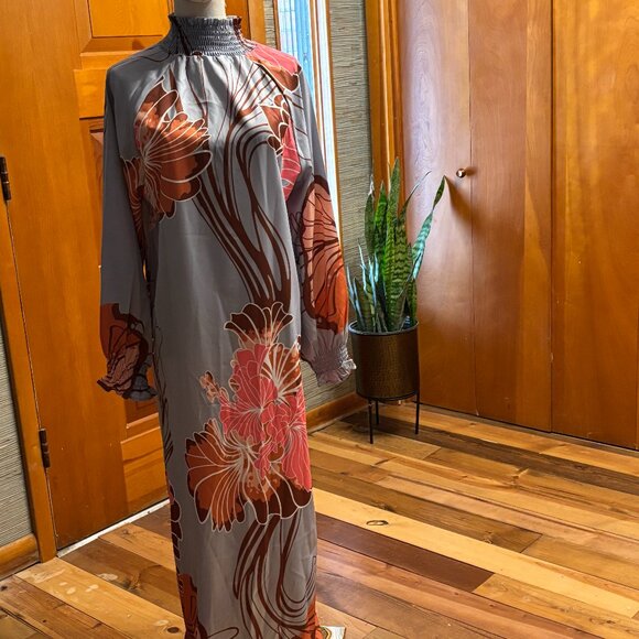 New Retro Style Maxi Dress Size Large - Picture 1 of 6